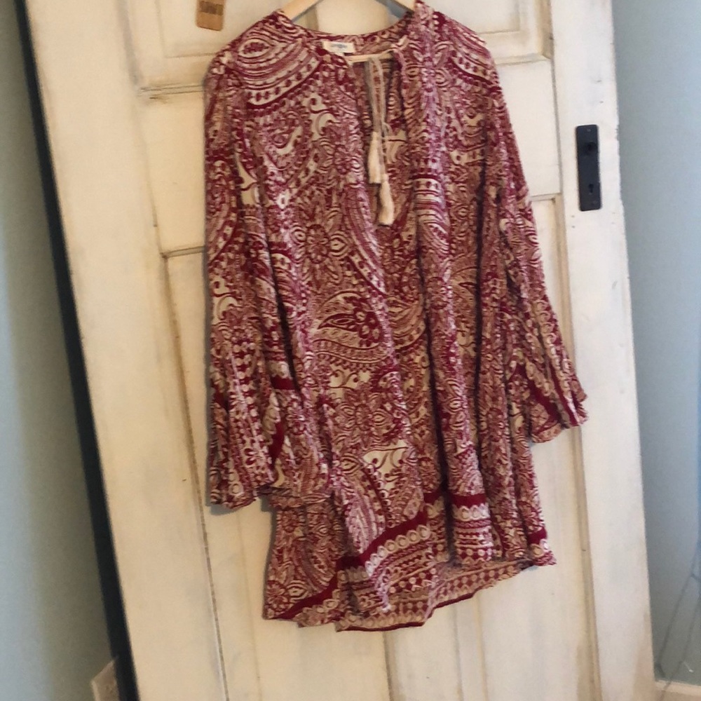 Flared three-quarter sleeved dress